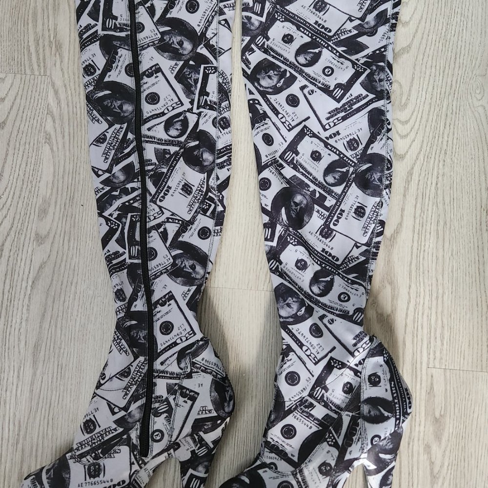 Money Thigh High boots